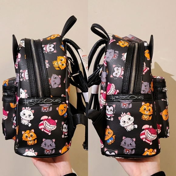 DISNEY PARKS LOUNGEFLY CATS BACKPACK - Picture 4 of 8
